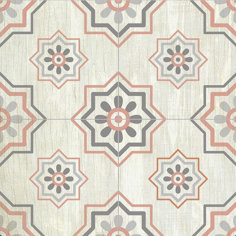 Tiled Grey 3 Black Modern Wood Framed Art Print by Kimberly, Allen