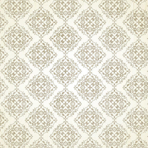 Paris Mon Amour Pattern 2 Gold Ornate Wood Framed Art Print with Double Matting by Kimberly, Allen