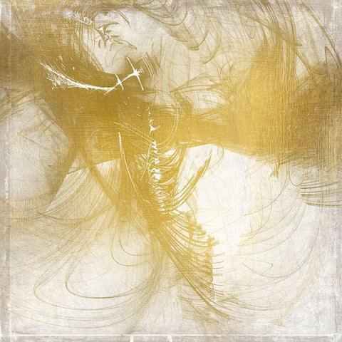 Organic Burst 2 Gold Ornate Wood Framed Art Print with Double Matting by Kimberly, Allen