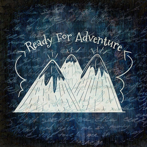 Ready for Adventure 1 Black Modern Wood Framed Art Print with Double Matting by Kimberly, Allen