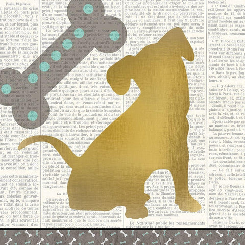 Ruff Ruff 1 White Modern Wood Framed Art Print by Kimberly, Allen