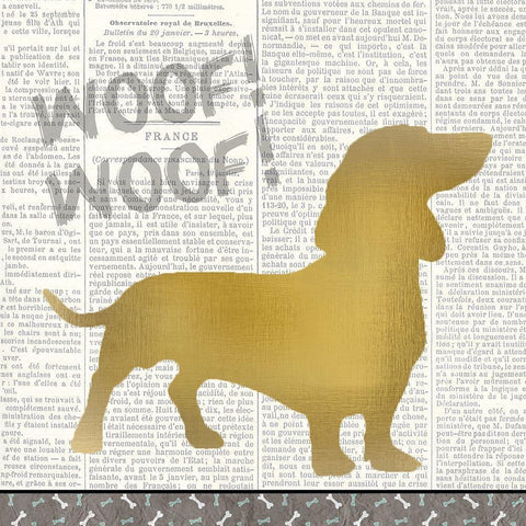 Ruff Ruff 2 Black Ornate Wood Framed Art Print with Double Matting by Kimberly, Allen