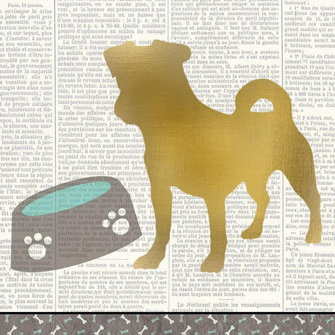 Ruff Ruff 3 White Modern Wood Framed Art Print with Double Matting by Kimberly, Allen