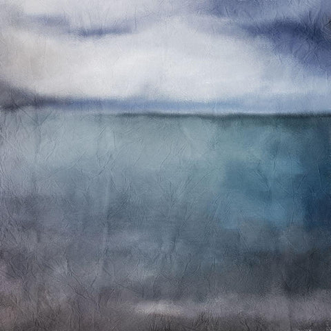 Sky and Sea White Modern Wood Framed Art Print with Double Matting by Kimberly, Allen