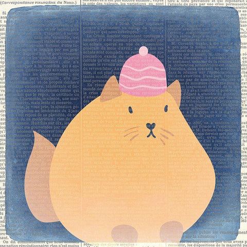 Quirky Cats 3 White Modern Wood Framed Art Print by Kimberly, Allen