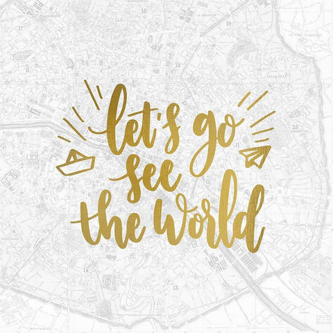 Go Travel 4 Black Ornate Wood Framed Art Print with Double Matting by Kimberly, Allen