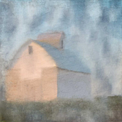 At the Barn Black Modern Wood Framed Art Print with Double Matting by Allen, Kimberly