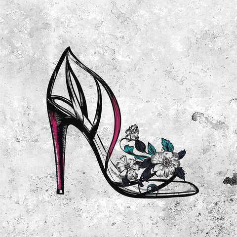 High Fashion 2 White Modern Wood Framed Art Print by Kimberly, Allen