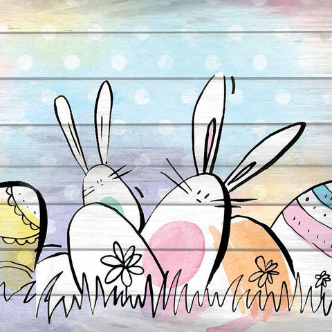 Searching for Eggs 2 White Modern Wood Framed Art Print with Double Matting by Kimberly, Allen