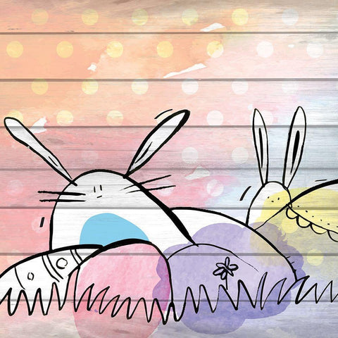 Searching for Eggs 3 Black Modern Wood Framed Art Print by Kimberly, Allen