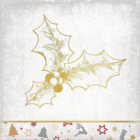 Christmas Jingle 4 Black Modern Wood Framed Art Print with Double Matting by Kimberly, Allen