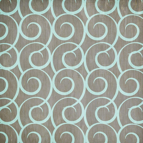 Merry and Bright Pattern 2 Black Ornate Wood Framed Art Print with Double Matting by Kimberly, Allen