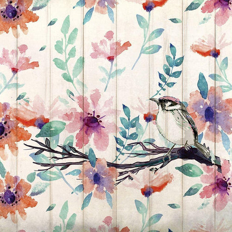 On the Branch 1 Black Modern Wood Framed Art Print with Double Matting by Kimberly, Allen