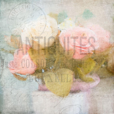 Fleur Postale 2 White Modern Wood Framed Art Print with Double Matting by Kimberly, Allen