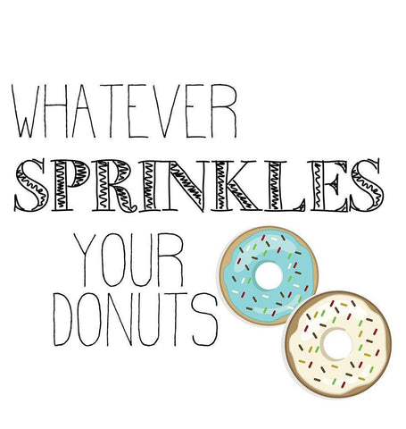 Donut 3 White Modern Wood Framed Art Print with Double Matting by Kimberly, Allen