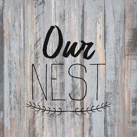 Our Nest Black Ornate Wood Framed Art Print with Double Matting by Allen, Kimberly