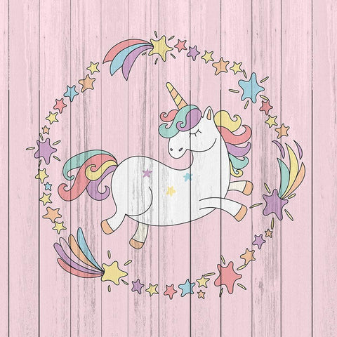 Unicorns 1 White Modern Wood Framed Art Print by Kimberly, Allen