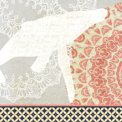 Pretty in Pink 2 White Modern Wood Framed Art Print with Double Matting by Kimberly, Allen