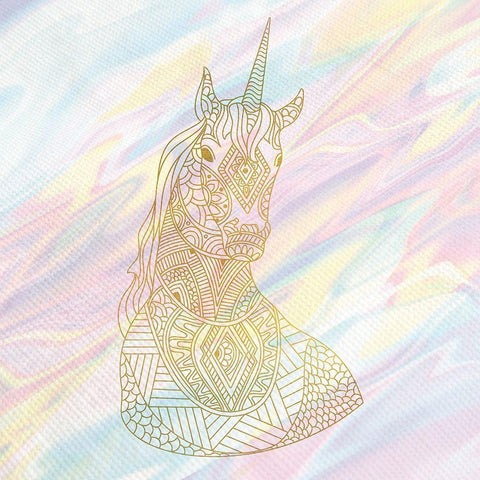 Unicorn Dreaming 1 White Modern Wood Framed Art Print by Kimberly, Allen