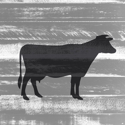 Farm 7 Black Modern Wood Framed Art Print with Double Matting by Kimberly, Allen