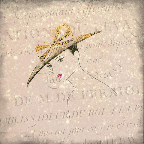 Glamour 3 White Modern Wood Framed Art Print with Double Matting by Kimberly, Allen