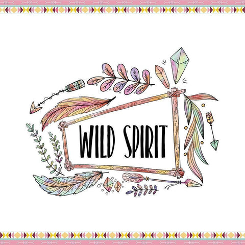 Wild and Free 2 Black Modern Wood Framed Art Print with Double Matting by Kimberly, Allen