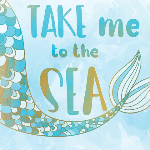 Take me to the Sea Gold Ornate Wood Framed Art Print with Double Matting by Kimberly, Allen