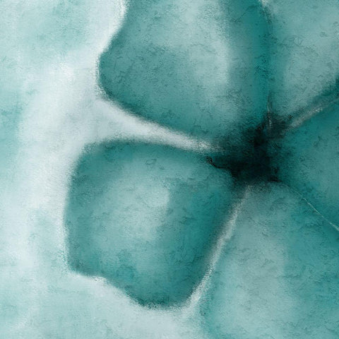 Blooming Teal Black Modern Wood Framed Art Print with Double Matting by Allen, Kimberly