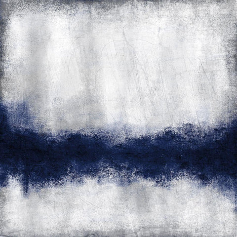Indigo Tones 1 White Modern Wood Framed Art Print by Allen, Kimberly