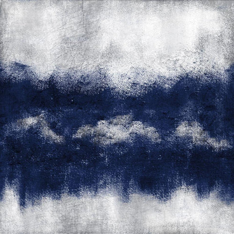 Indigo Tones 2 Black Ornate Wood Framed Art Print with Double Matting by Allen, Kimberly