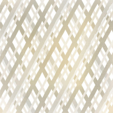 Taupe Crosshatched 2 White Modern Wood Framed Art Print with Double Matting by Kimberly, Allen