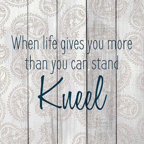 Kneel Black Modern Wood Framed Art Print with Double Matting by Kimberly, Allen