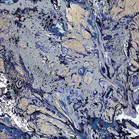 Energy B Gold Ornate Wood Framed Art Print with Double Matting by Allen, Kimberly