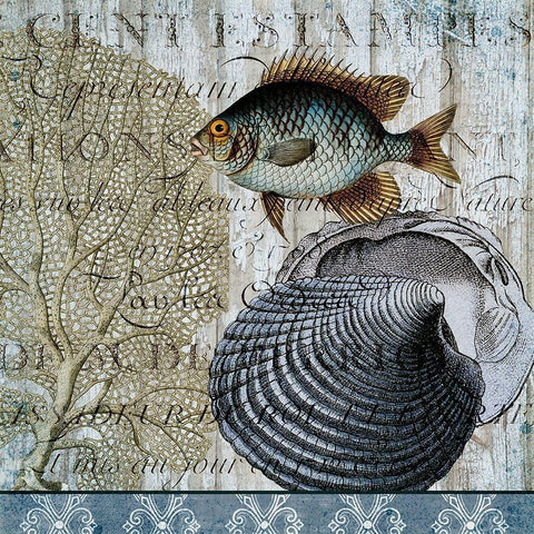 Beyond Sea 2 Gold Ornate Wood Framed Art Print with Double Matting by Kimberly, Allen