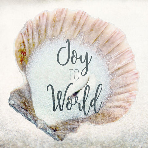 Joy to the World Shell Black Modern Wood Framed Art Print by Kimberly, Allen