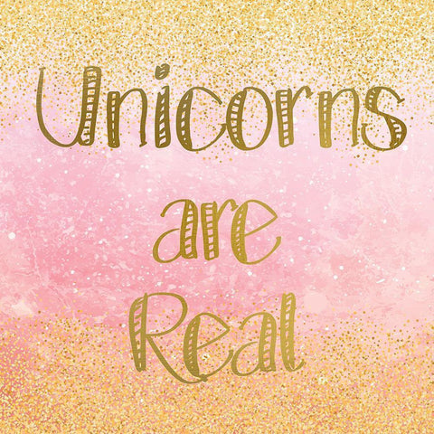 Unicorns are Real 2 Gold Ornate Wood Framed Art Print with Double Matting by Kimberly, Allen