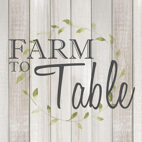 Farm to Table Black Modern Wood Framed Art Print with Double Matting by Kimberly, Allen
