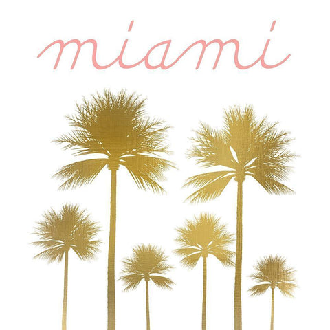 Miami White Modern Wood Framed Art Print by Kimberly, Allen