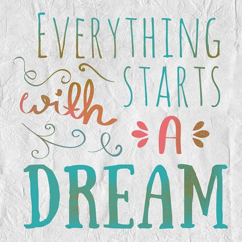 Dreamers 3 White Modern Wood Framed Art Print by Kimberly, Allen