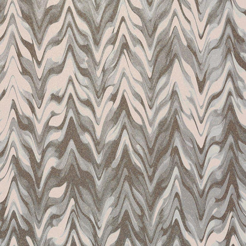 Pattern B Black Modern Wood Framed Art Print with Double Matting by Kimberly, Allen