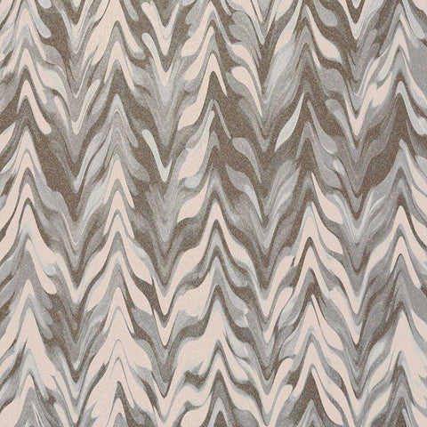 Pattern C White Modern Wood Framed Art Print with Double Matting by Kimberly, Allen