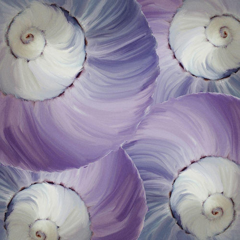 Violet Shell 2 Gold Ornate Wood Framed Art Print with Double Matting by Kimberly, Allen