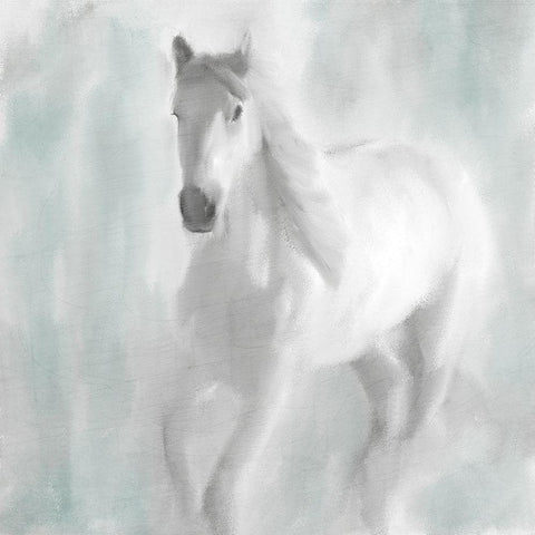 In the Mist White Modern Wood Framed Art Print by Kimberly, Allen