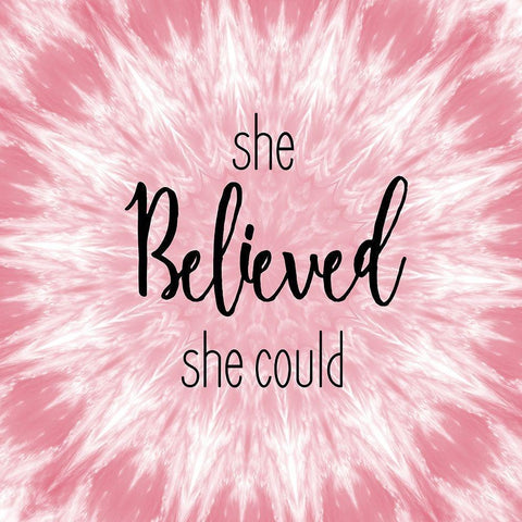 She Believed 1 Black Modern Wood Framed Art Print with Double Matting by Kimberly, Allen