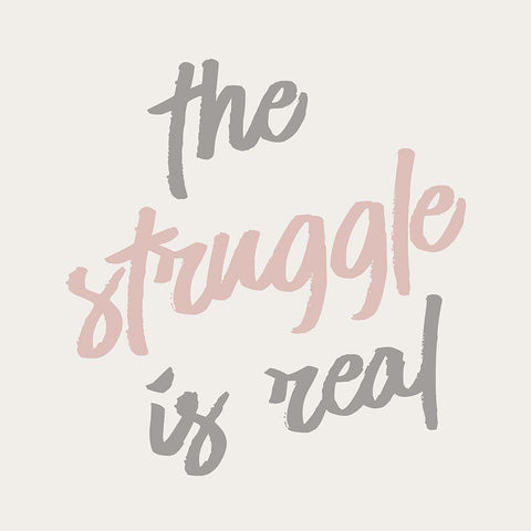 The Struggle White Modern Wood Framed Art Print by Kimberly, Allen