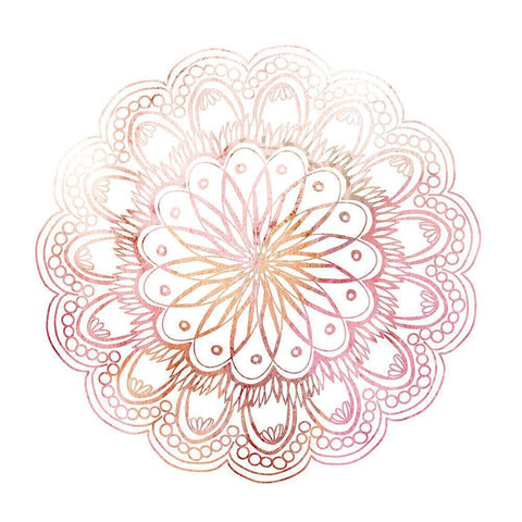 Pink Mandala 1 White Modern Wood Framed Art Print by Kimberly, Allen