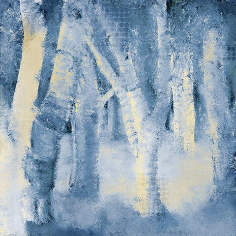 Forest Blues Black Modern Wood Framed Art Print by Kimberly, Allen