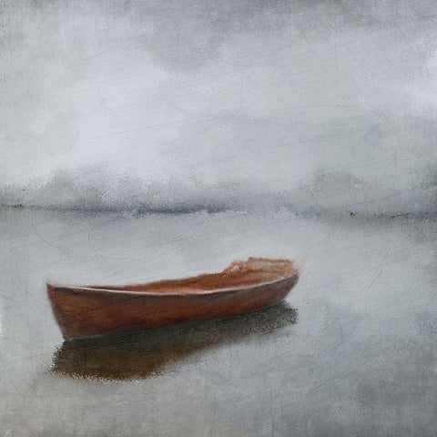 A Grey Day White Modern Wood Framed Art Print by Kimberly, Allen