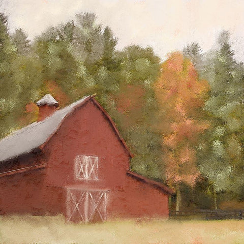 Country Fall 4 White Modern Wood Framed Art Print by Kimberly, Allen