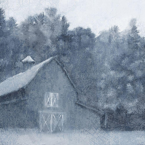 Country Barn Black Modern Wood Framed Art Print by Kimberly, Allen